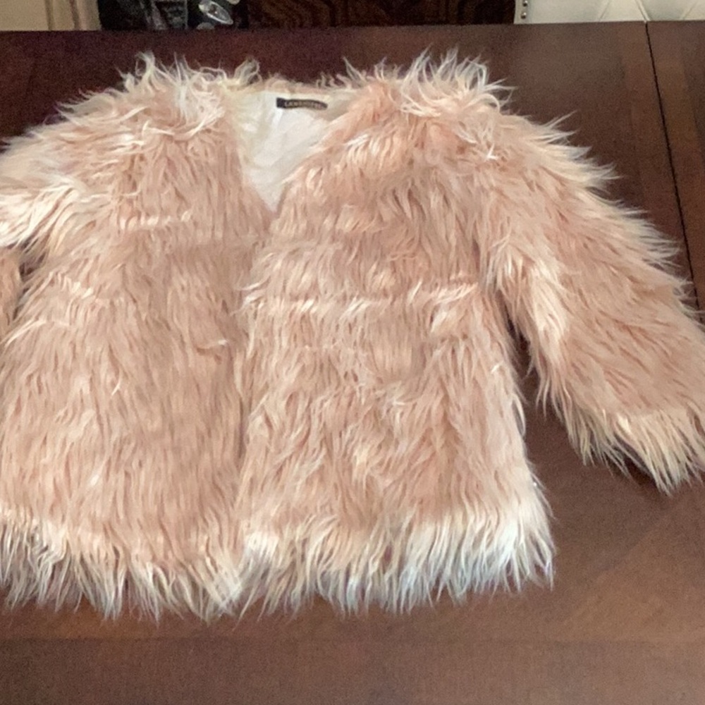 LANSHIFEI pink Faux Fur Jacket - size M - Picture 5 of 6